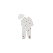 Little Me Baby Girl Footed Onesies & Baby Girl Hat Set,Rosebud Image 1