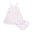 Little Me - Baby Girl Gauze Strawberry Sundress & Panty Image 2