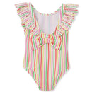 Little Me - Baby Girl Multi Stripe Swimsuit Image 2