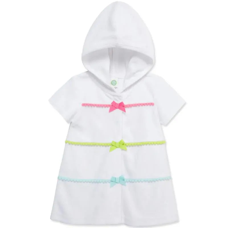 Little Me - Baby Girl Multicolor Swim Coverup, White Image 3