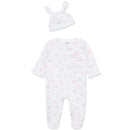 Little Me - Baby Girl Pink Bunny Footie & Hat Image 1