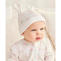 Little Me - Baby Girl Pink Bunny Footie & Hat Image 2