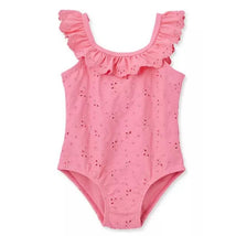 Little Me - Baby Girl Pink Eyelet Swimsuit Image 1