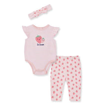 Little Me - Baby Girl Strawberries Bodysuit & Legging Set, Pink Image 1