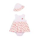 Little Me - Baby Girl Strawberries Popover, Pink Image 1