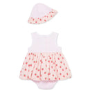 Little Me - Baby Girl Strawberries Popover, Pink Image 2