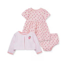 Little Me - Baby Girl Strawberry Dress Set, Pink Image 1