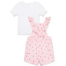 Little Me - Baby Girl Strawberry Knit Shortall Set Pink Image 4