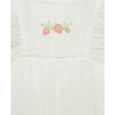 Little Me - Baby Girl Strawberry Popover, Ivory Image 2