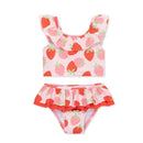 Little Me - Baby Girl Strawberry Swimsuit, Rose Image 1