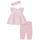 Little Me - Baby Girl Strawberry Woven Tunic Set, Pink Image 1