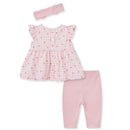 Little Me - Baby Girl Strawberry Woven Tunic Set, Pink Image 2