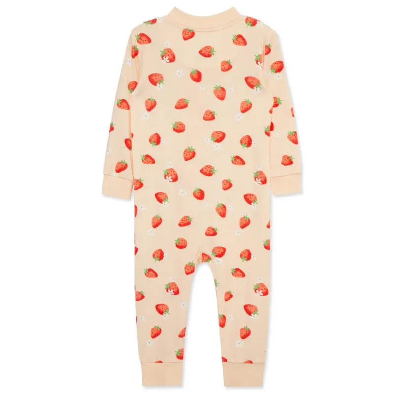 Little Me - Baby Girl Strawberry Zip Front, Pink Image 3