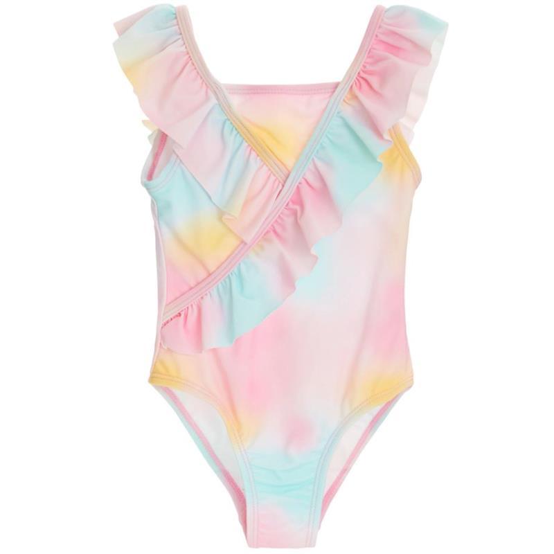 Little Me - Baby Girl Tie Dye Swimsuit Pink  Image 1