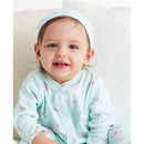 Little Me - Baby Girls Floral Spray Footie With Hat, Mint Image 2