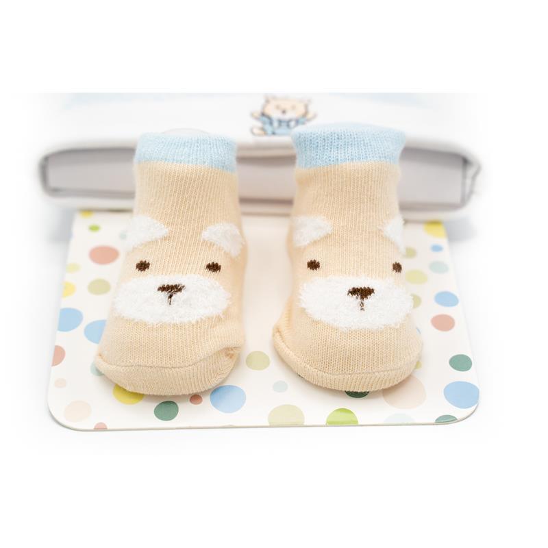 Little Me Bear Baby Socks Booties & Baby Hat Set Image 2