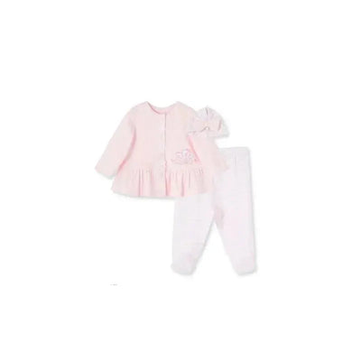Little Me - Bears Cardigan Set Wispy, Pink.