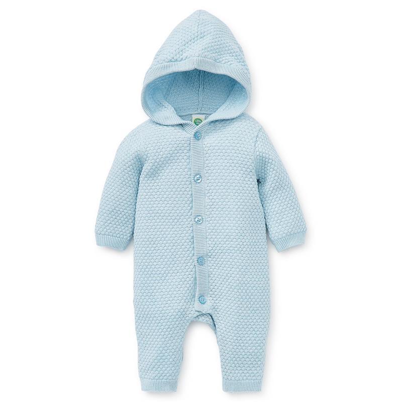 Little Me - Blue Hooded Coverall, Blue Image 1
