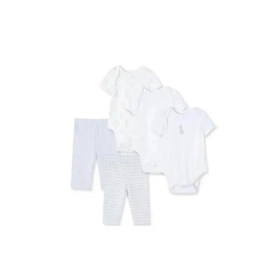Little Me - Bodysuit Pant Set Giraffe 5 Pc, White Image 1