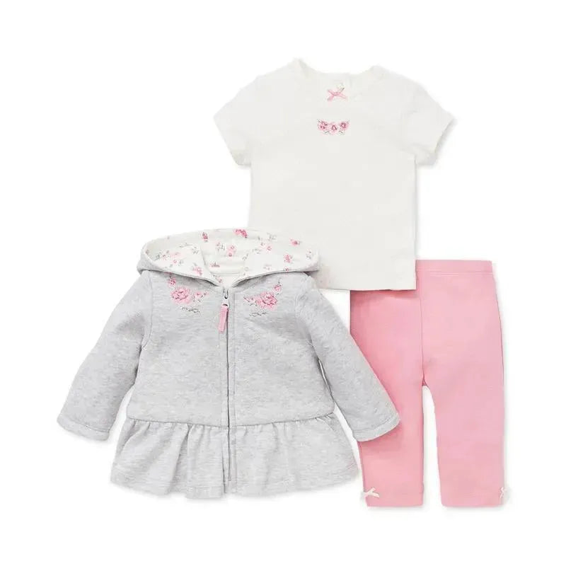 Little Me Bountiful Jacket Set - Pink.