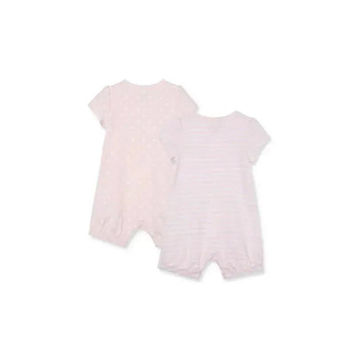Little Me Bunnies 2Pk Rompers - Pink Image 2