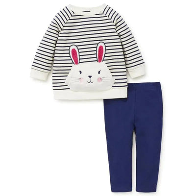 Little Me Bunny 2-Piece Legging Set Navy Image 1