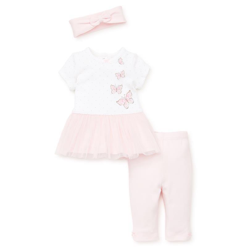 Little Me - Butterfly 3 Piece Set, Pink Image 1