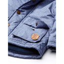Little Me - Chambray Jacket With Pant Set, Blue.