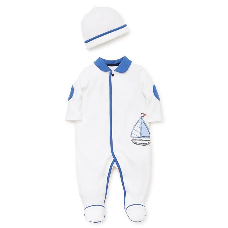 Little Me - Cool Sailing Footie, White Image 1