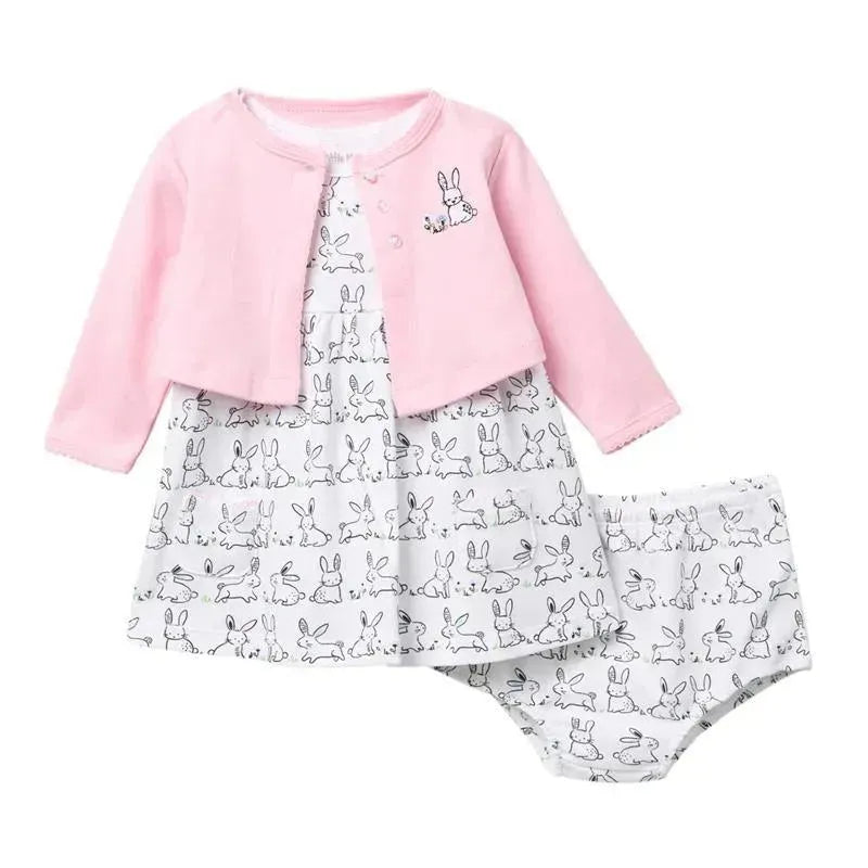 Little Me - Dachshund Dress Set, Heather Gray.