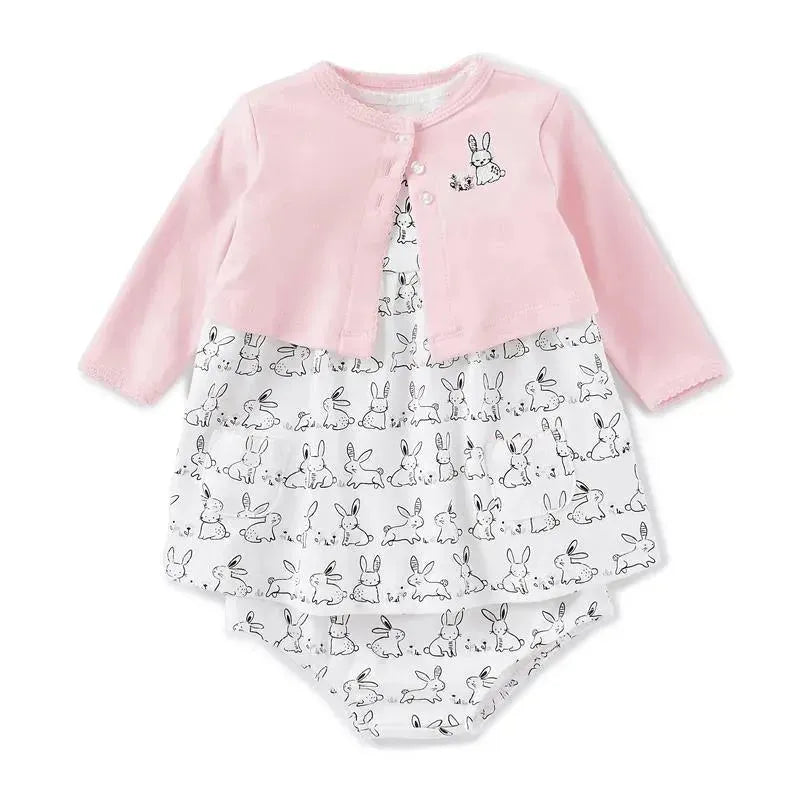 Little Me - Dachshund Dress Set, Heather Gray.