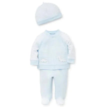 Little Me Dainty Dinos Cardigan Set White/Blue  Image 2