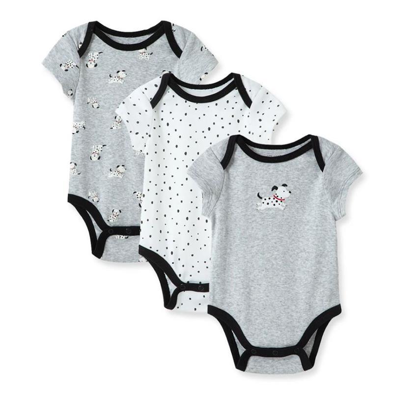 Little Me - Dalmatian 3Pk Bodysuits, Gray, 9M Image 1