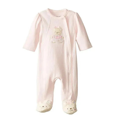Little Me Footie Pajamas Baby Girl, Pink/Bear Image 1