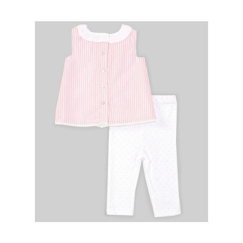 Little Me - Garden Border Tunic Set, White/Pink Image 4