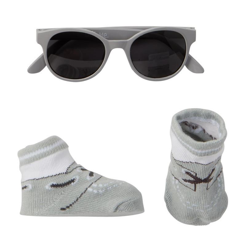 Little Me Grey Sunglasses With Heather Grey Booties Image 1