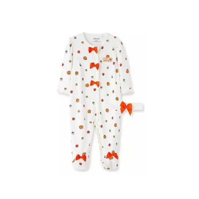 Little Me - Harvest Footie Hat, Ivory Print  Image 1