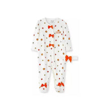 Little Me - Harvest Footie Hat, Ivory Print  Image 1