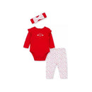 Little Me Hearts Bodysuit Set - Red Image 1