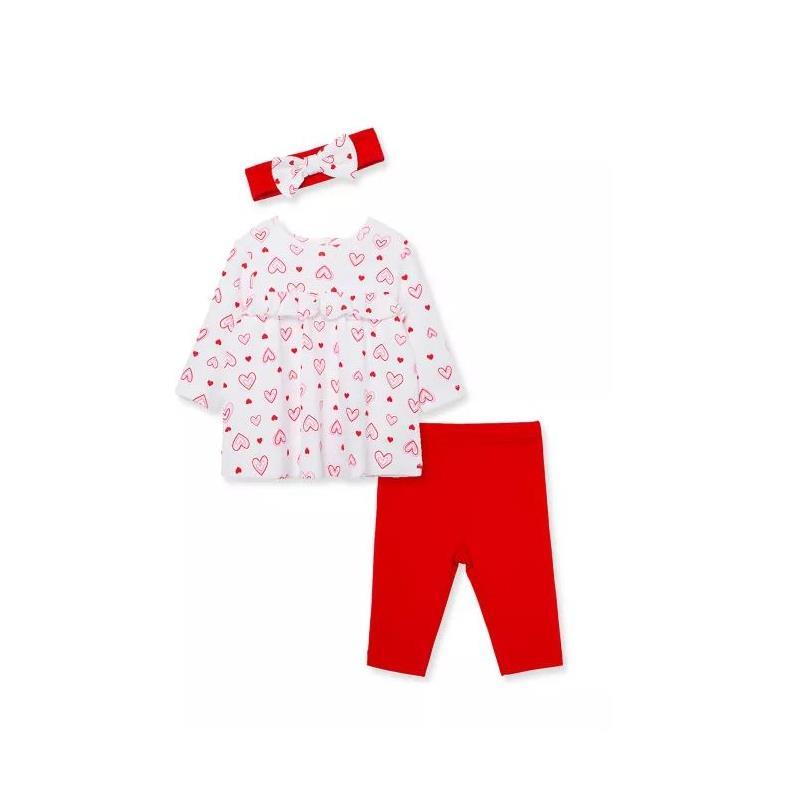 Little Me Hearts Tunic Set - Red Image 1