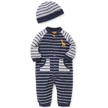 Little Me Jaunty Jungle Coverall Navy Image 1