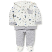 Little Me Jaunty Jungle Hoodie Set Heather Grey Image 2