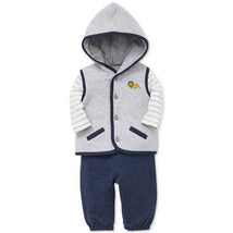 Little Me Jaunty Jungle Vest Set - Navy.