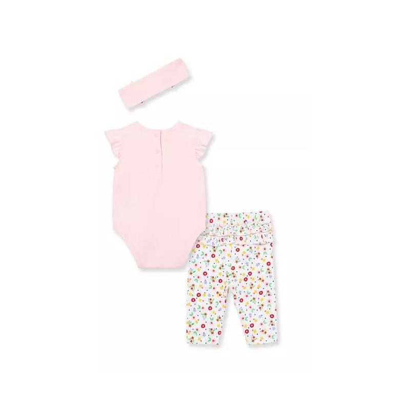 Little Me Ladybug Bodysuit Pant - Pink Image 2