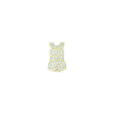 Little Me Lemon Woven Romper - Yellow  Image 1