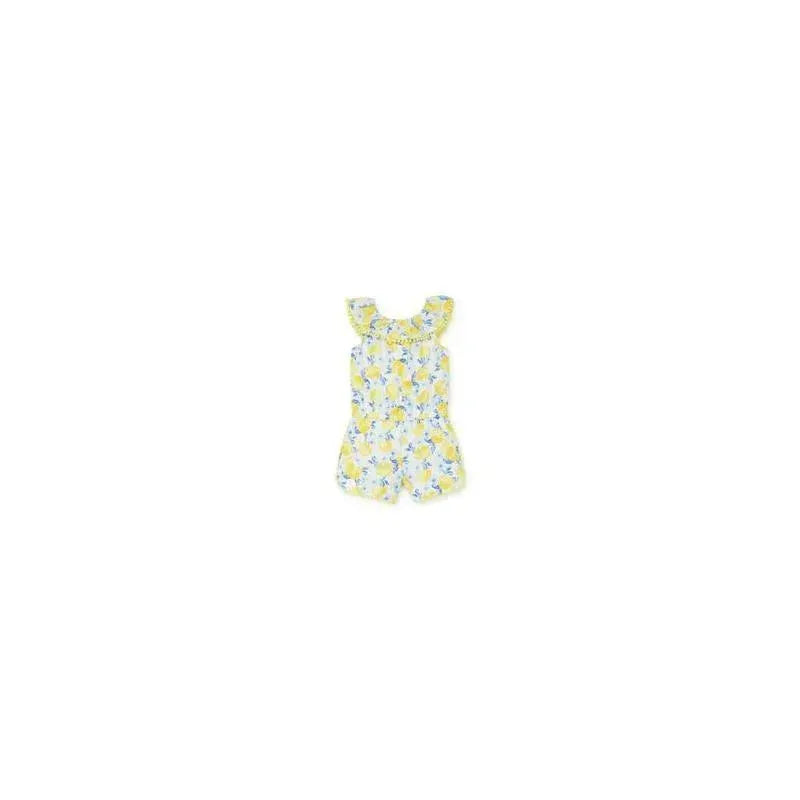Little Me Lemon Woven Romper - Yellow  Image 2