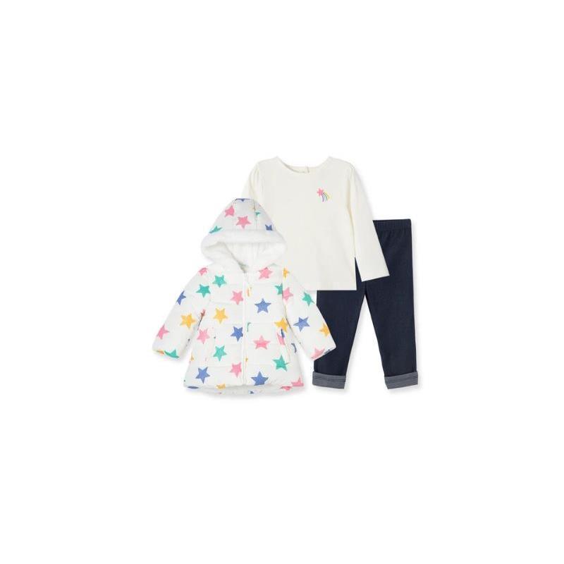 Little Me - Multi Star Toddler Jacket Set, Ivory Image 1