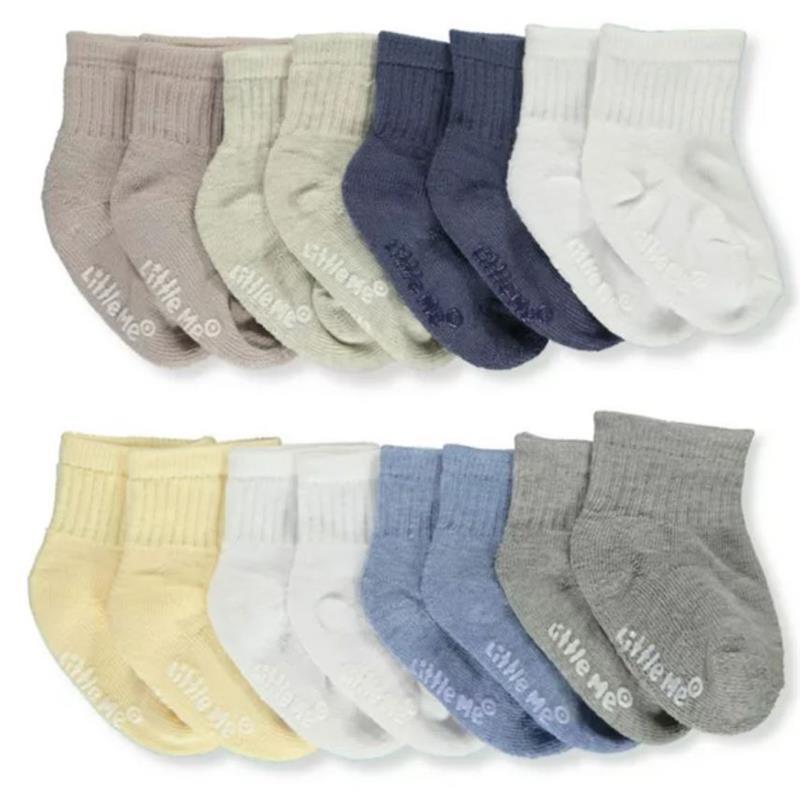 Little Me - Neutral 8 Pk Baby Socks, 0/6M Image 1