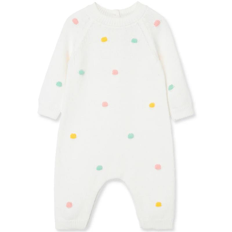 Little Me - Pastel Dots Coverall, Ivory Image 4
