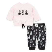 Little Me - Pine G Sweatshirt Set, White/Black Image 1